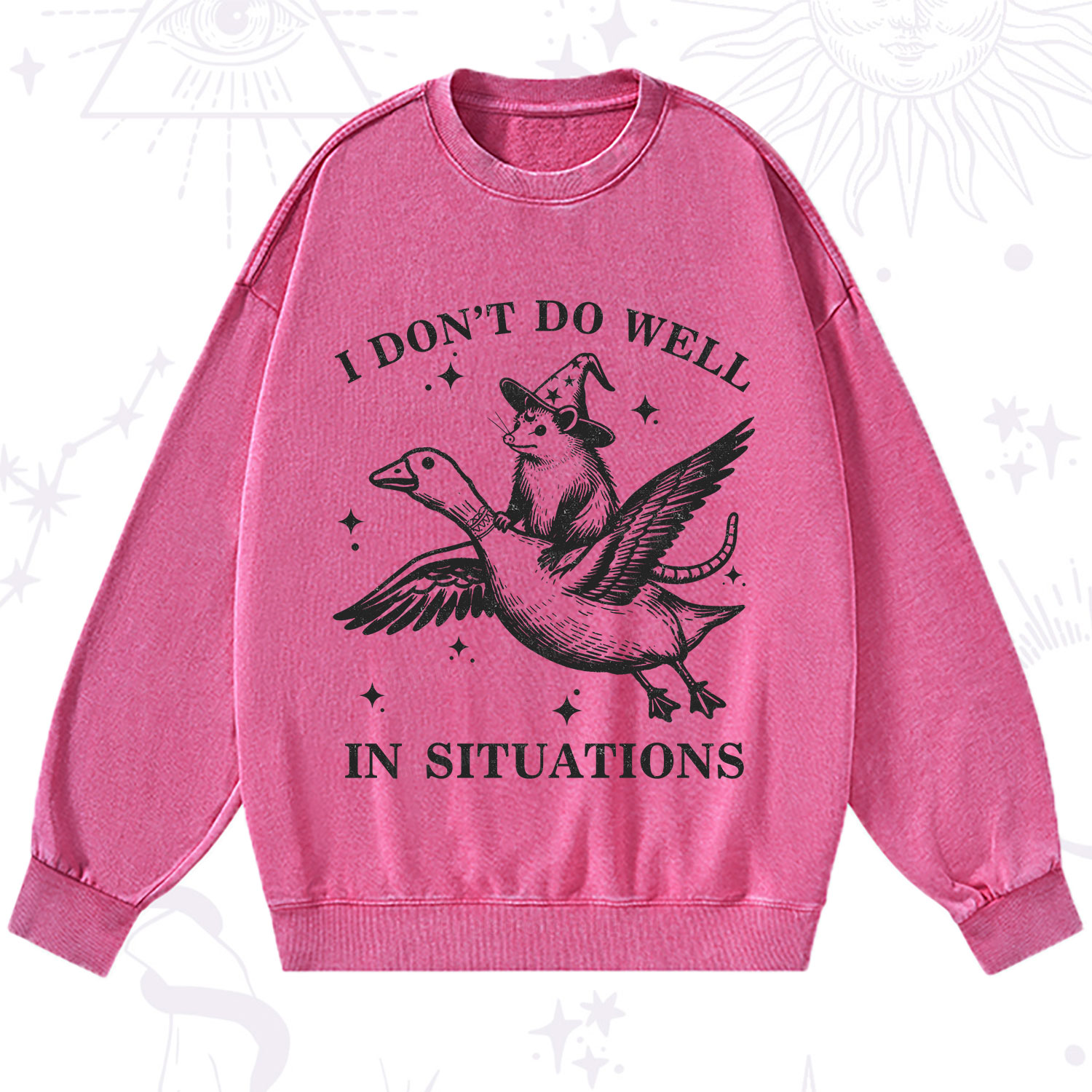 Purplehecate I Don't Do Well In Situations Washed Sweatshirt