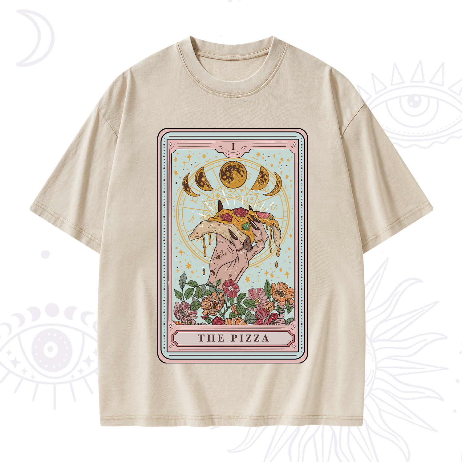 Purplehecate The Pizza Tarot Washed T-Shirt