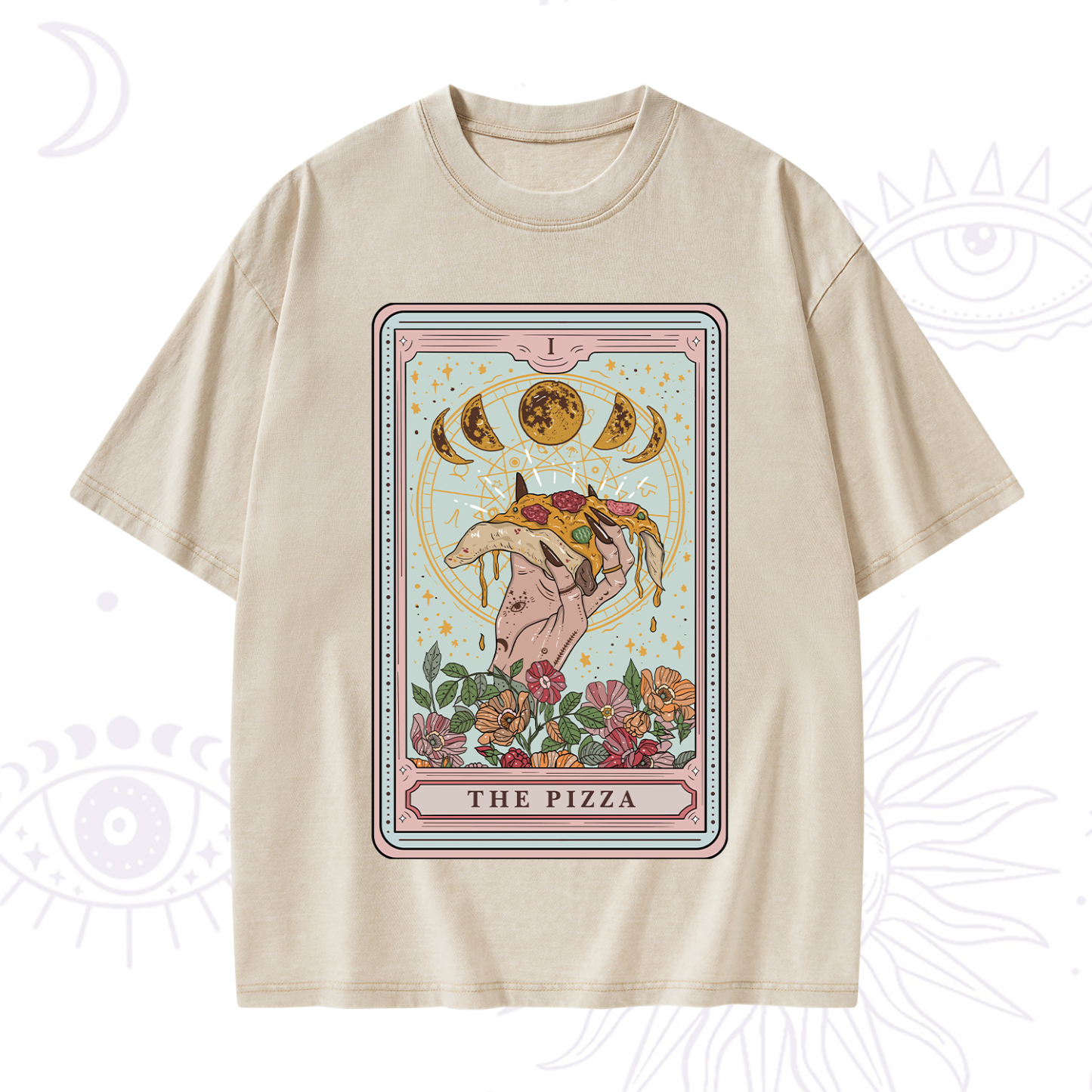 Purplehecate The Pizza Tarot Washed T-Shirt