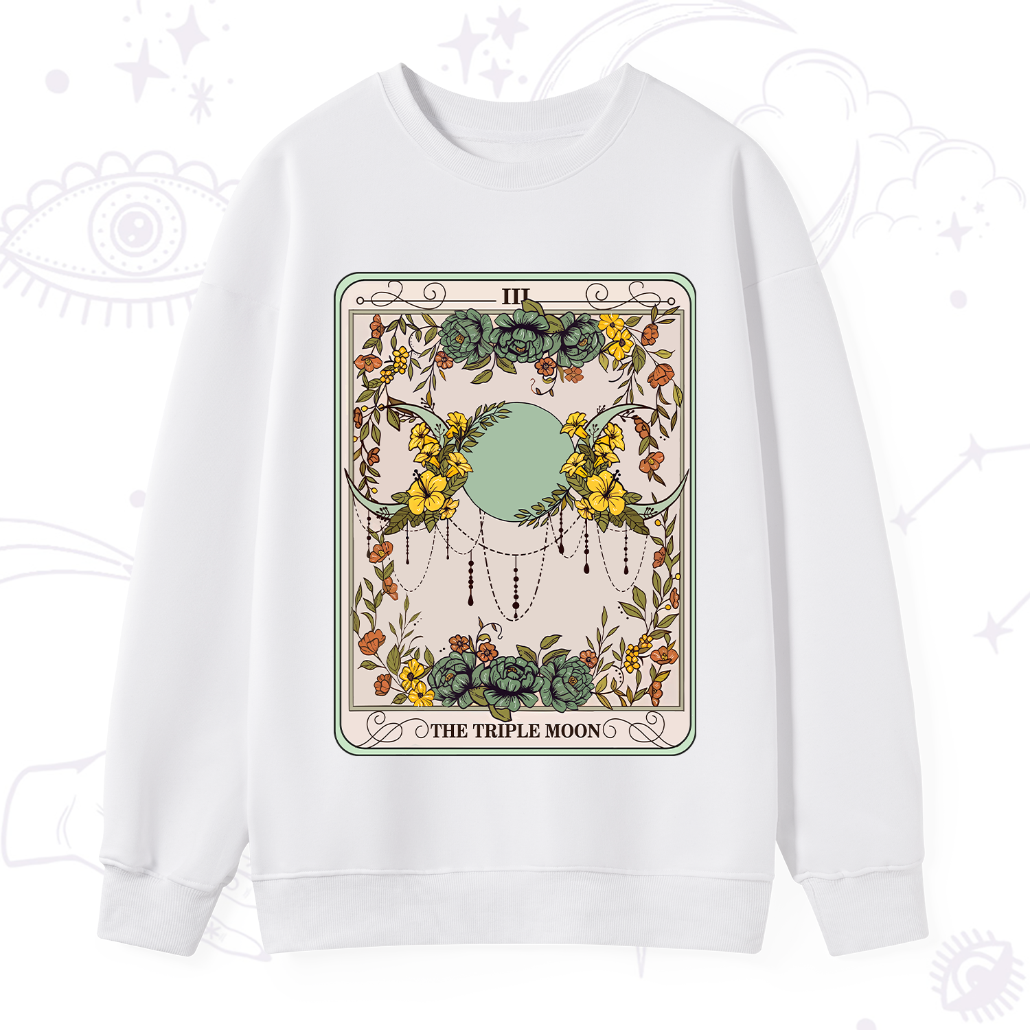 Purplehecate The Triple Moon Tarot Sweatshirt