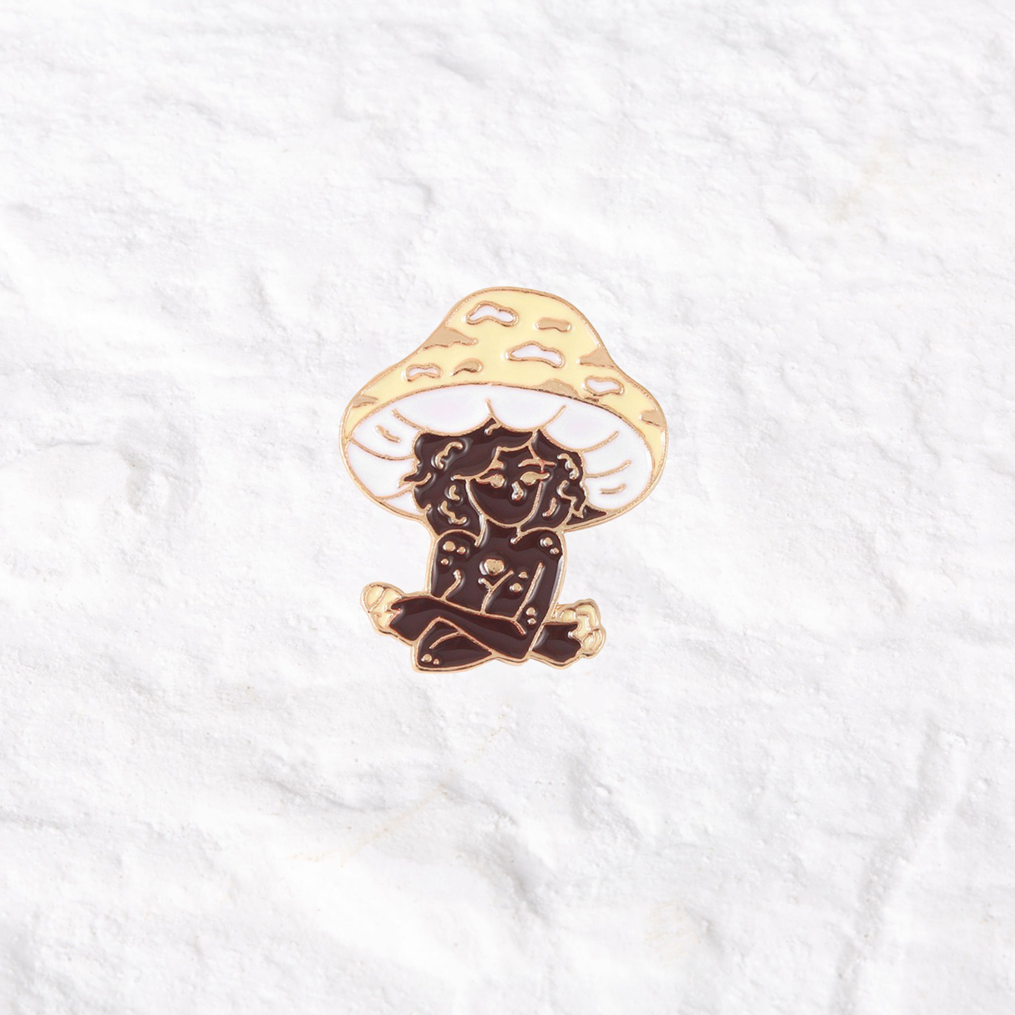 Purplehecate Orange Mushroom Girl Pin