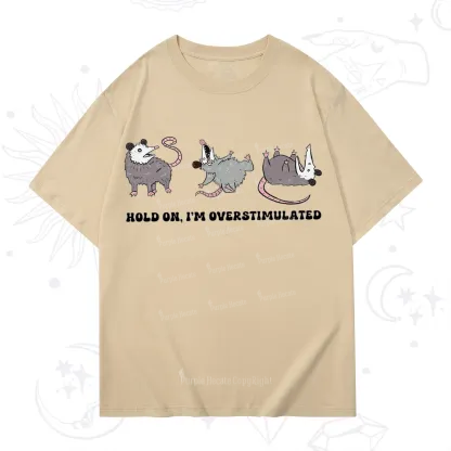 Purplehecate Hold On I'm Overstimulated T-Shirt