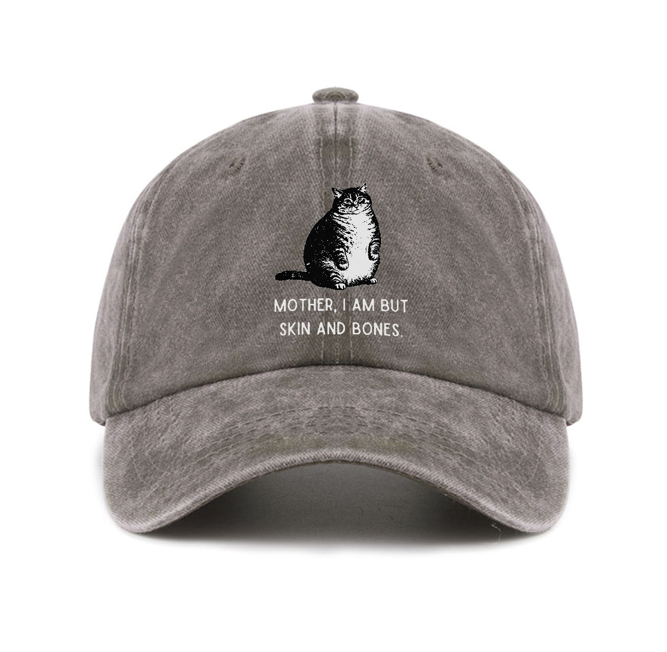 Purplehecate Cat Mother I Am But Skin And Bones Baseball Cap