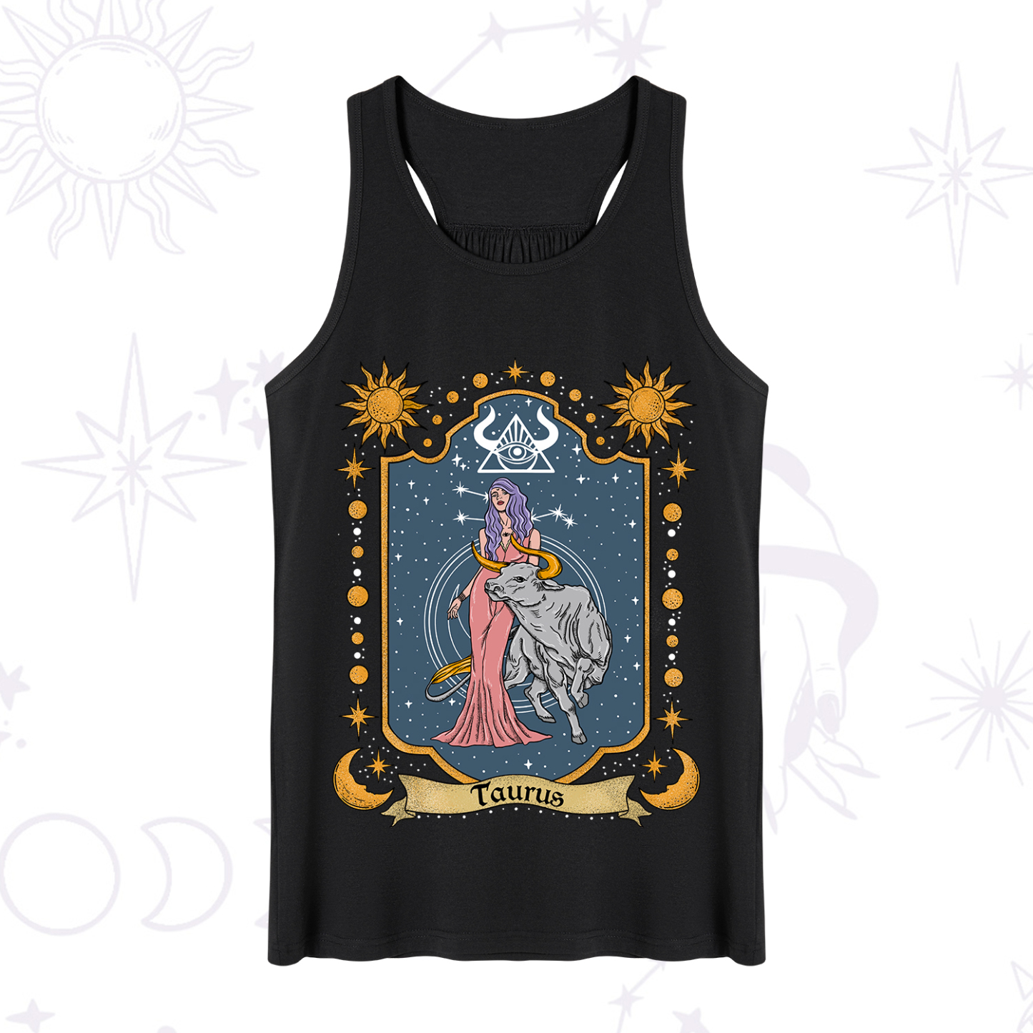 Magic Purplehecate Taurus Zodiac Tank