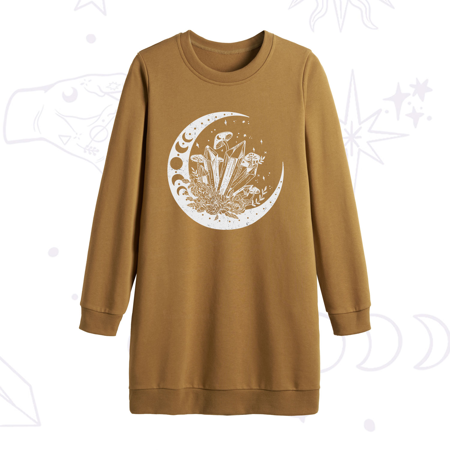 Purplehecate Moonshine and Crystal Sweatshirt Dress