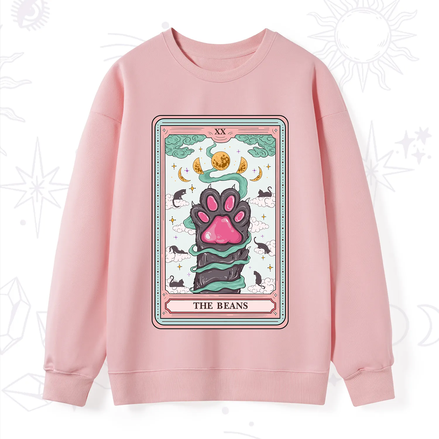 Purplehecate The Beans Cat Tarot Sweatshirt