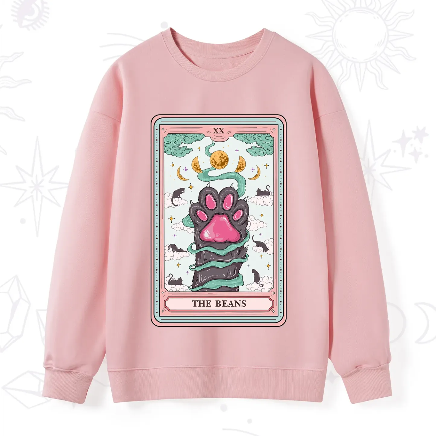 Purplehecate The Beans Cat Tarot Sweatshirt