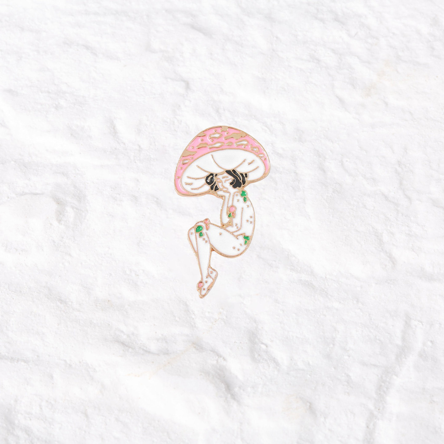 Purplehecate Pink Mushroom Girl Pin