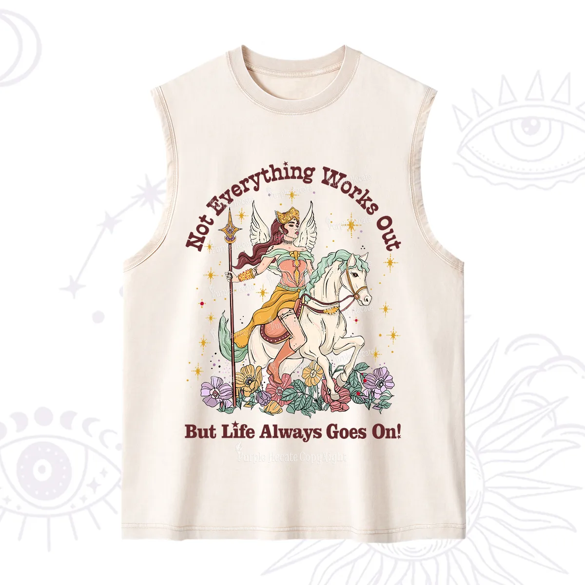 Purplehecate Not Everything Works Out But Life Always Goes On Washed Tank