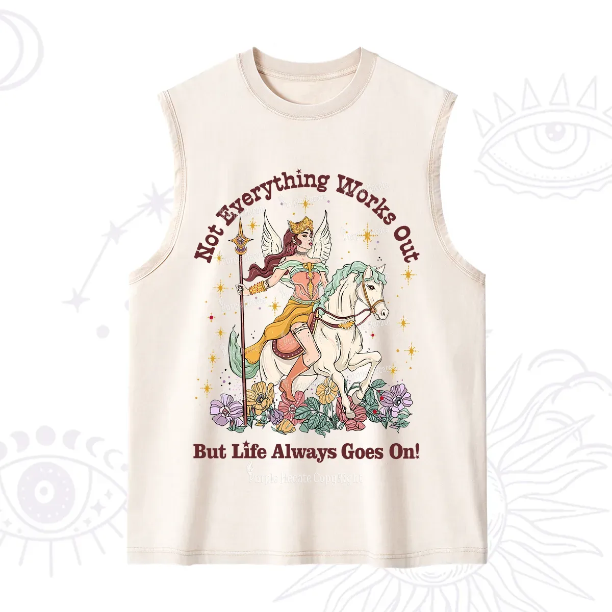 Purplehecate Not Everything Works Out But Life Always Goes On Washed Tank