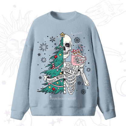 Purplehecate Sorta Merry Sorta Scary Christmas Fuzzy Ugly Sweater