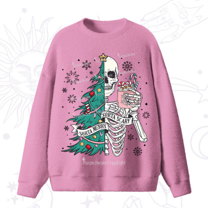Purplehecate Sorta Merry Sorta Scary Christmas Fuzzy Ugly Sweater