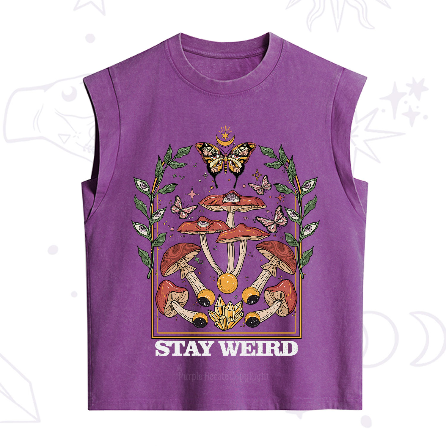 Purplehecate Stay Weird Vintage Washed Tank