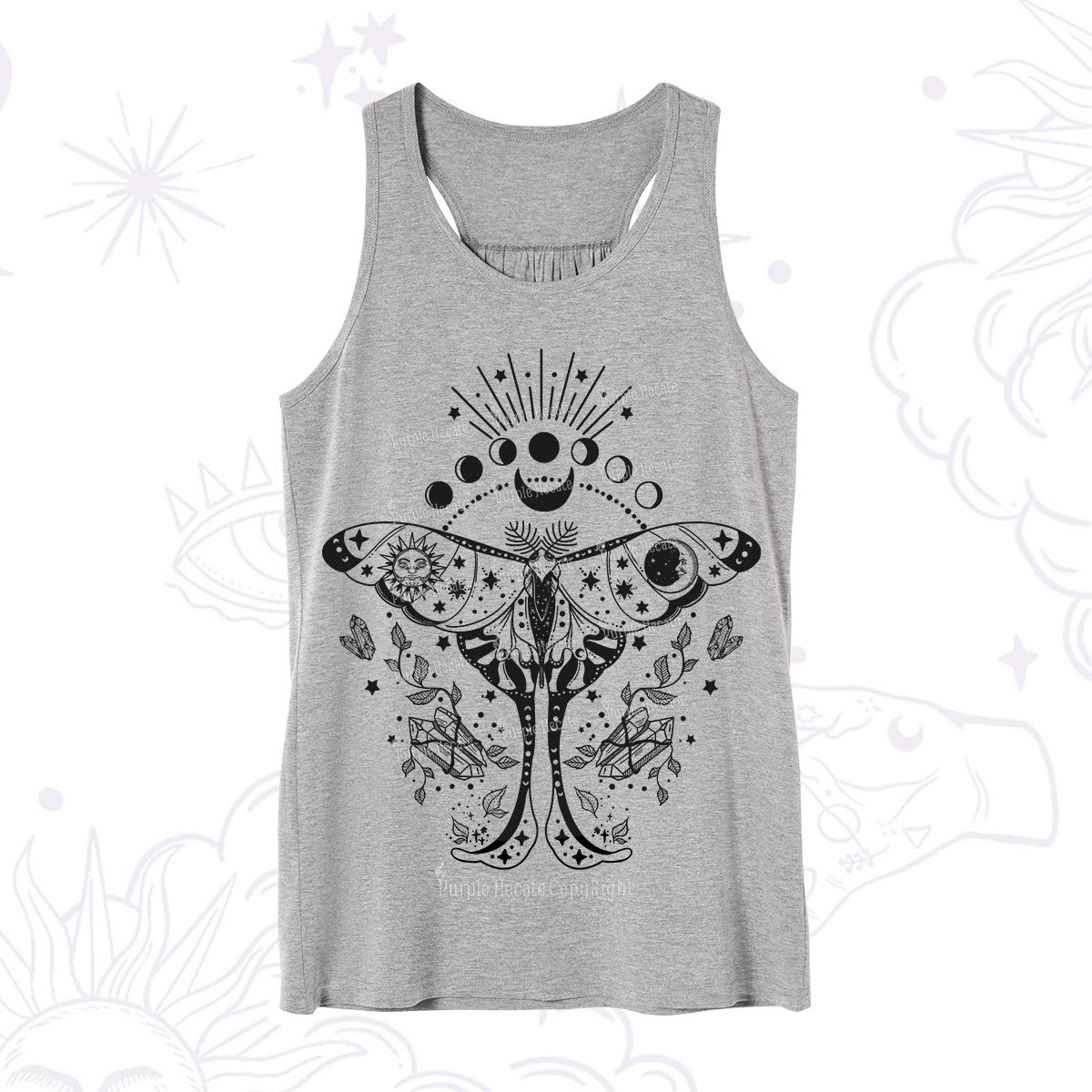 Purplehecate Moonlit Celestial Moth Tank