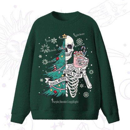 Purplehecate Sorta Merry Sorta Scary Christmas Fuzzy Ugly Sweater