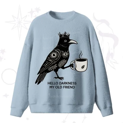 Purplehecate Hello Darkness My Old Friend Fuzzy Ugly Sweater