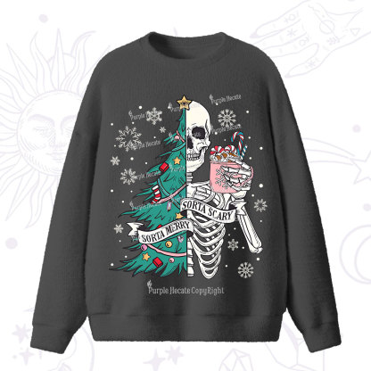 Purplehecate Sorta Merry Sorta Scary Christmas Fuzzy Ugly Sweater