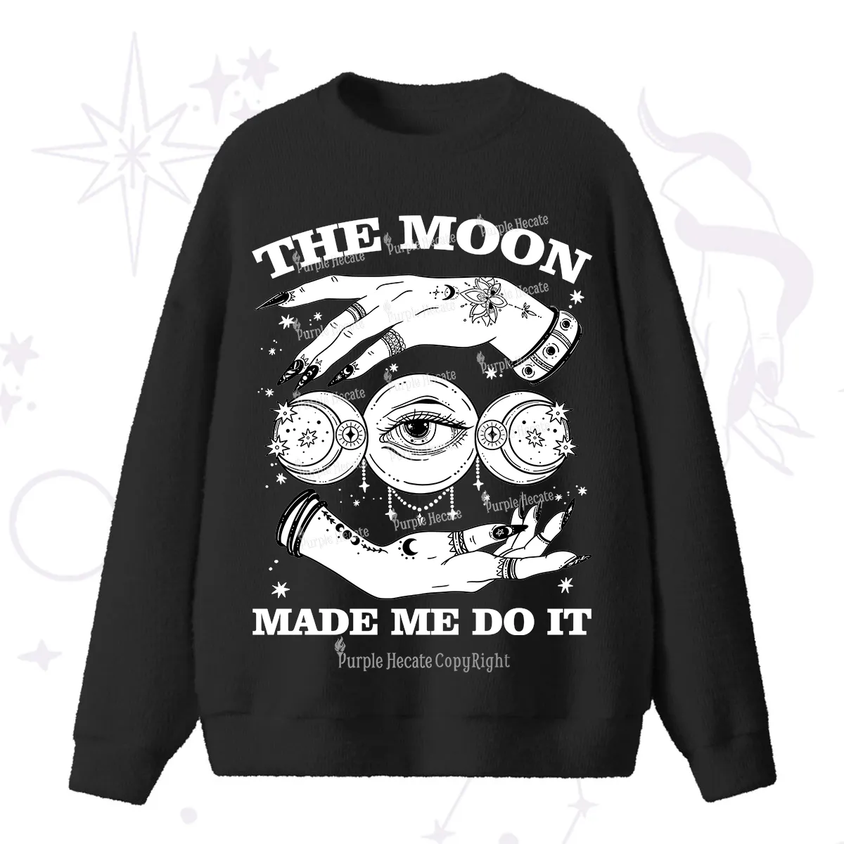 Purplehecate Funny The Moon Made Me Do It Fuzzy Sweater