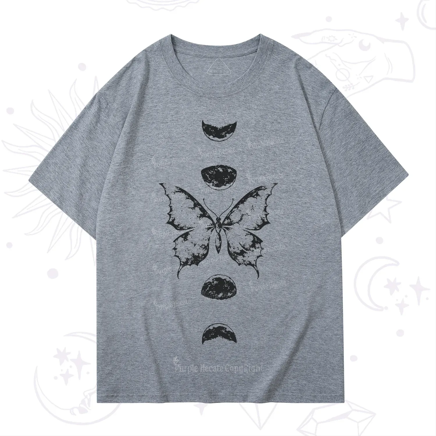 Purplehecate Lunar Butterfly Phases T-Shirt