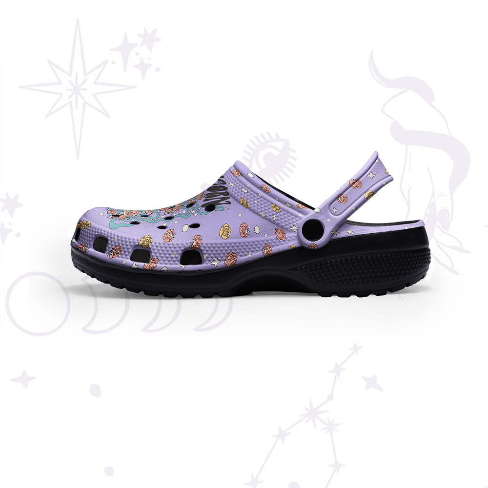 Purplehecate Capricorn Spirit Zodiac Rubber Clogs