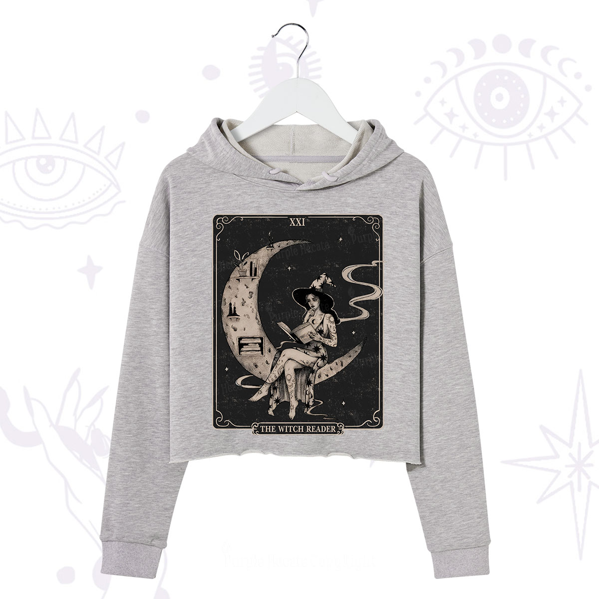 Purplehecate The Witch Reader Crop Hoodie