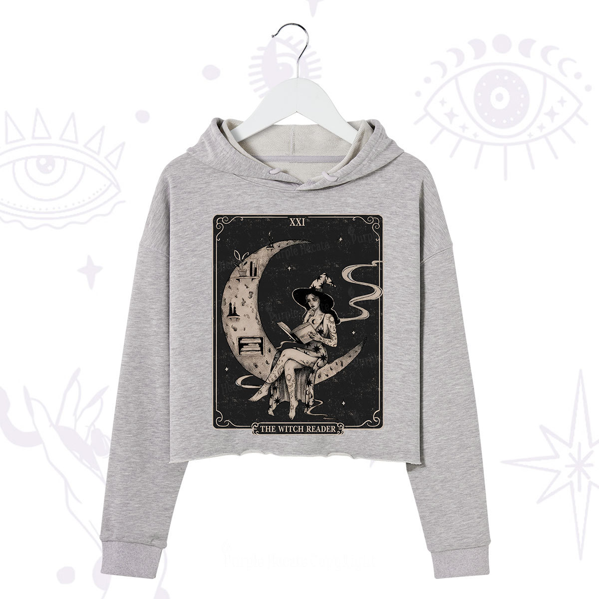 Purplehecate The Witch Reader Crop Hoodie