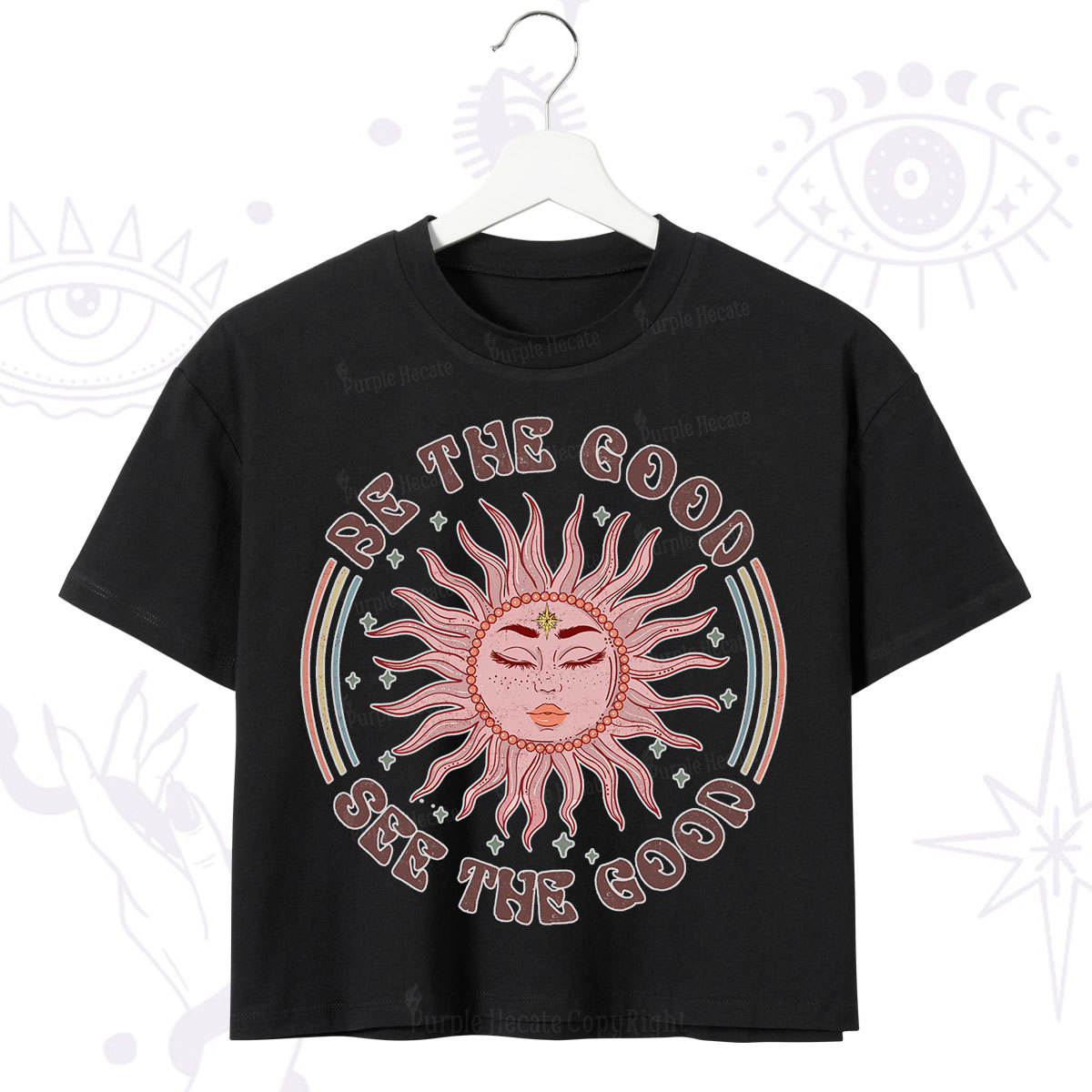 Purplehecate Be the Good See the Good Crop T-Shirt