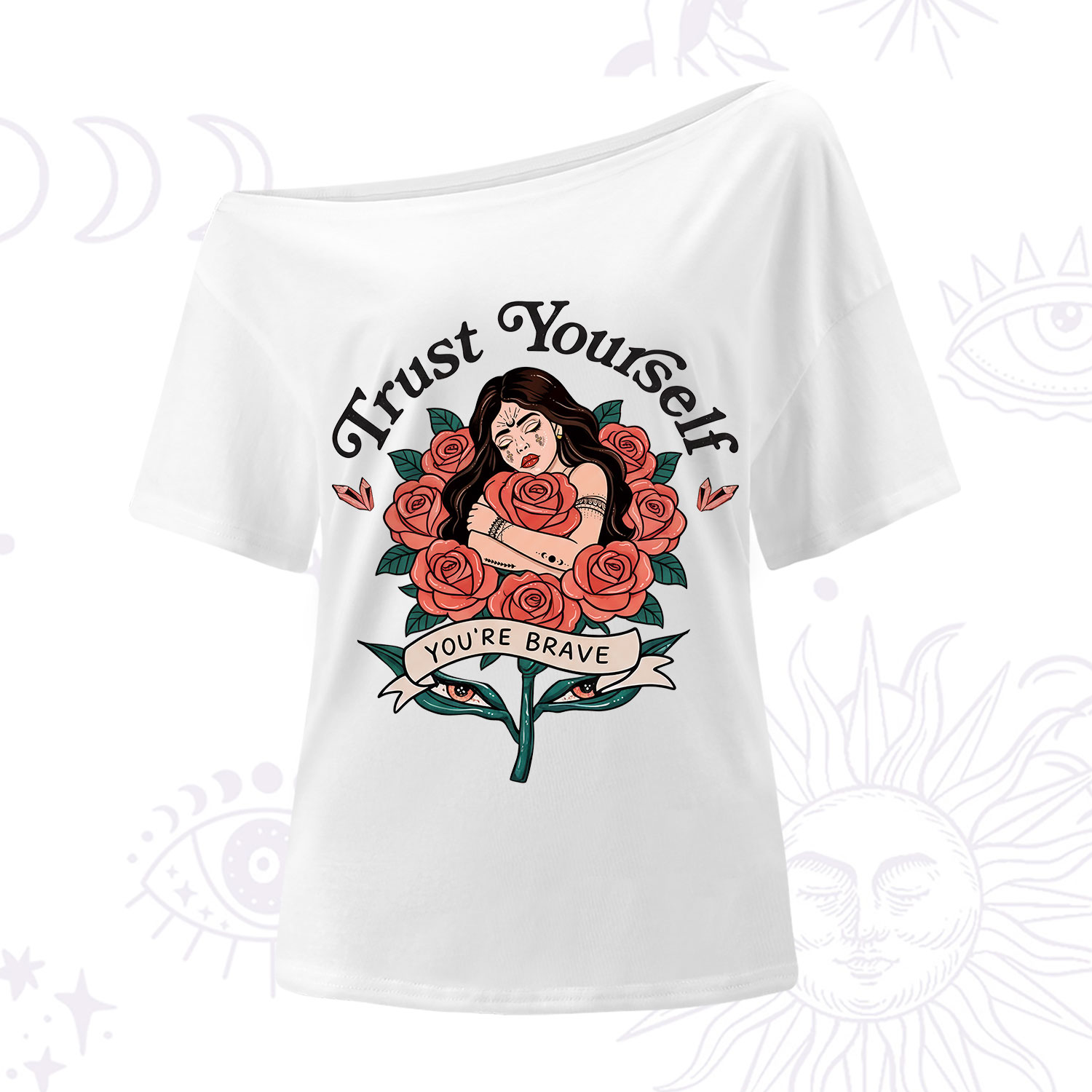 Purplehecate Trust Yourself One Shoulder T-Shirt