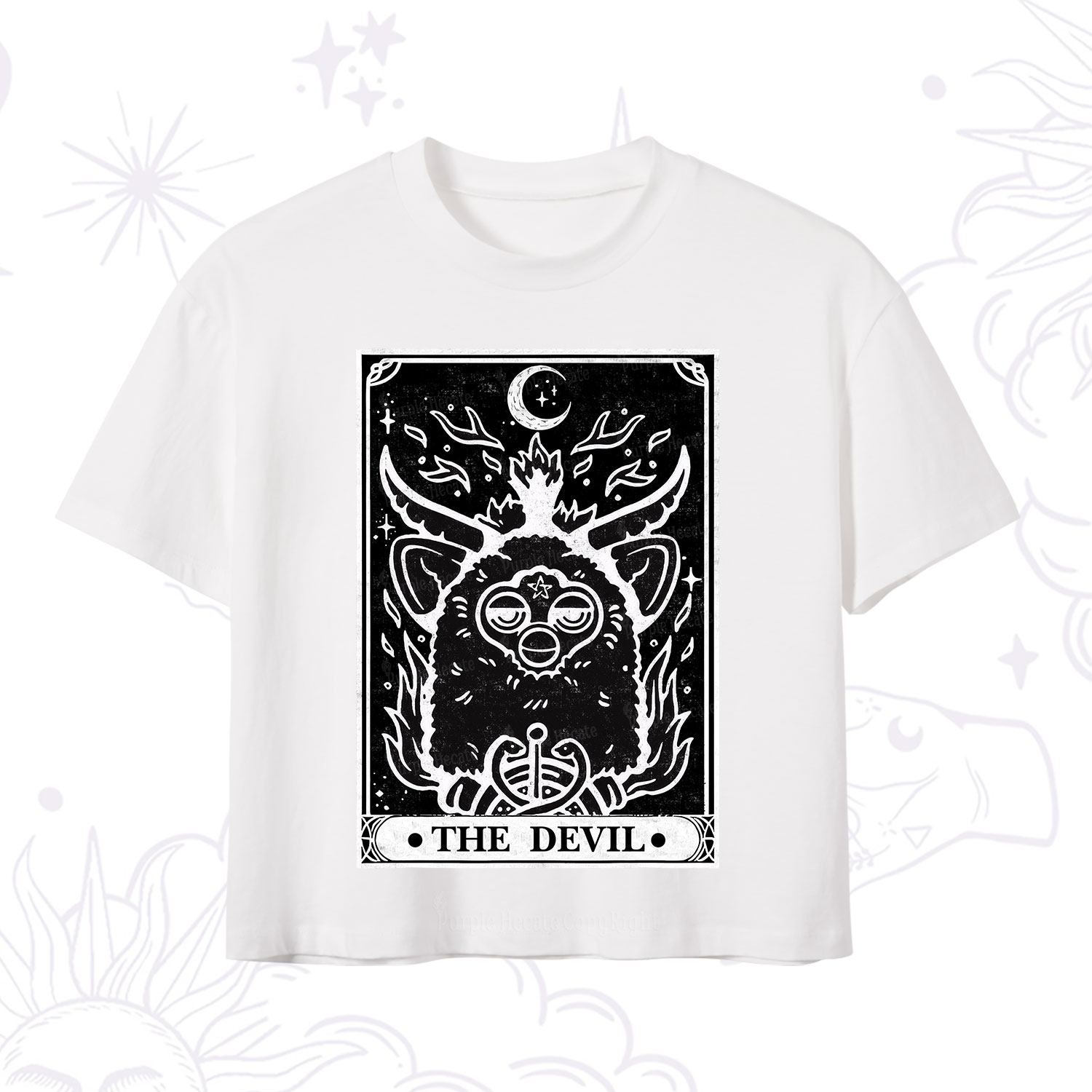 Purplehecate The Devil Tarot Crop T-Shirt