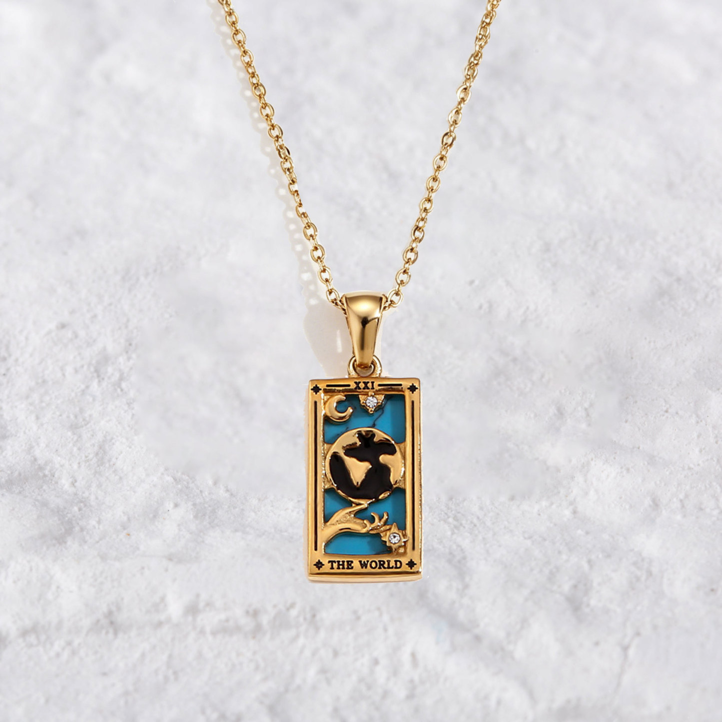Purplehecate The World Tarot Necklace