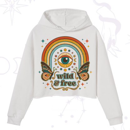 Purplehecate Wild And Free Crop Hoodie
