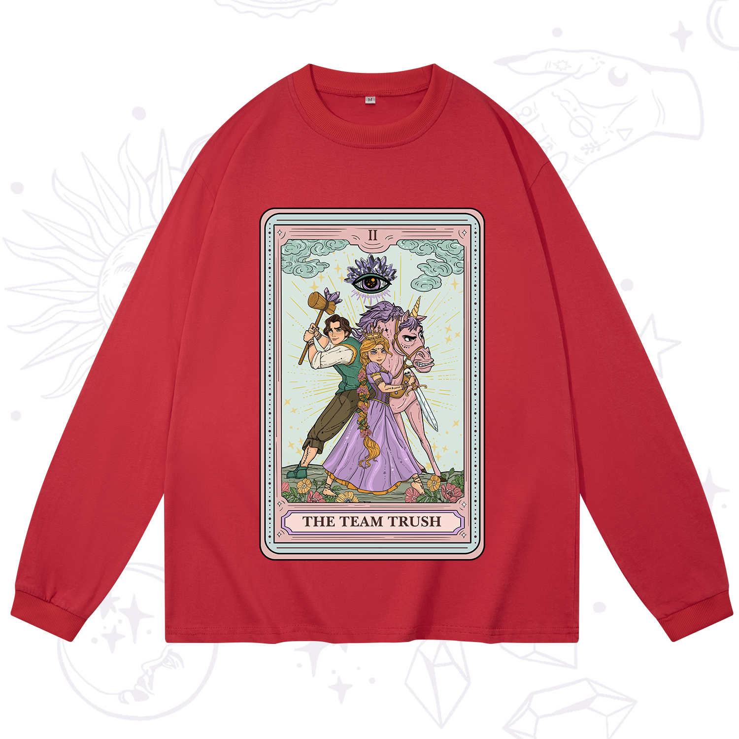 Purplehecate The Team Trush Tarot Card Long Sleeve T-Shirt
