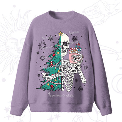 Purplehecate Sorta Merry Sorta Scary Christmas Fuzzy Ugly Sweater