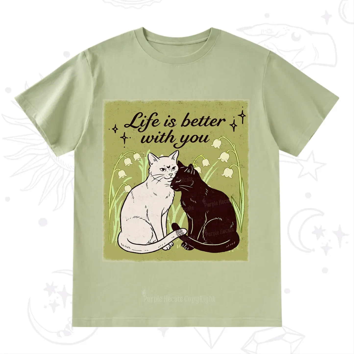 Purplehecate Life Is Better With a Cat T-Shirt