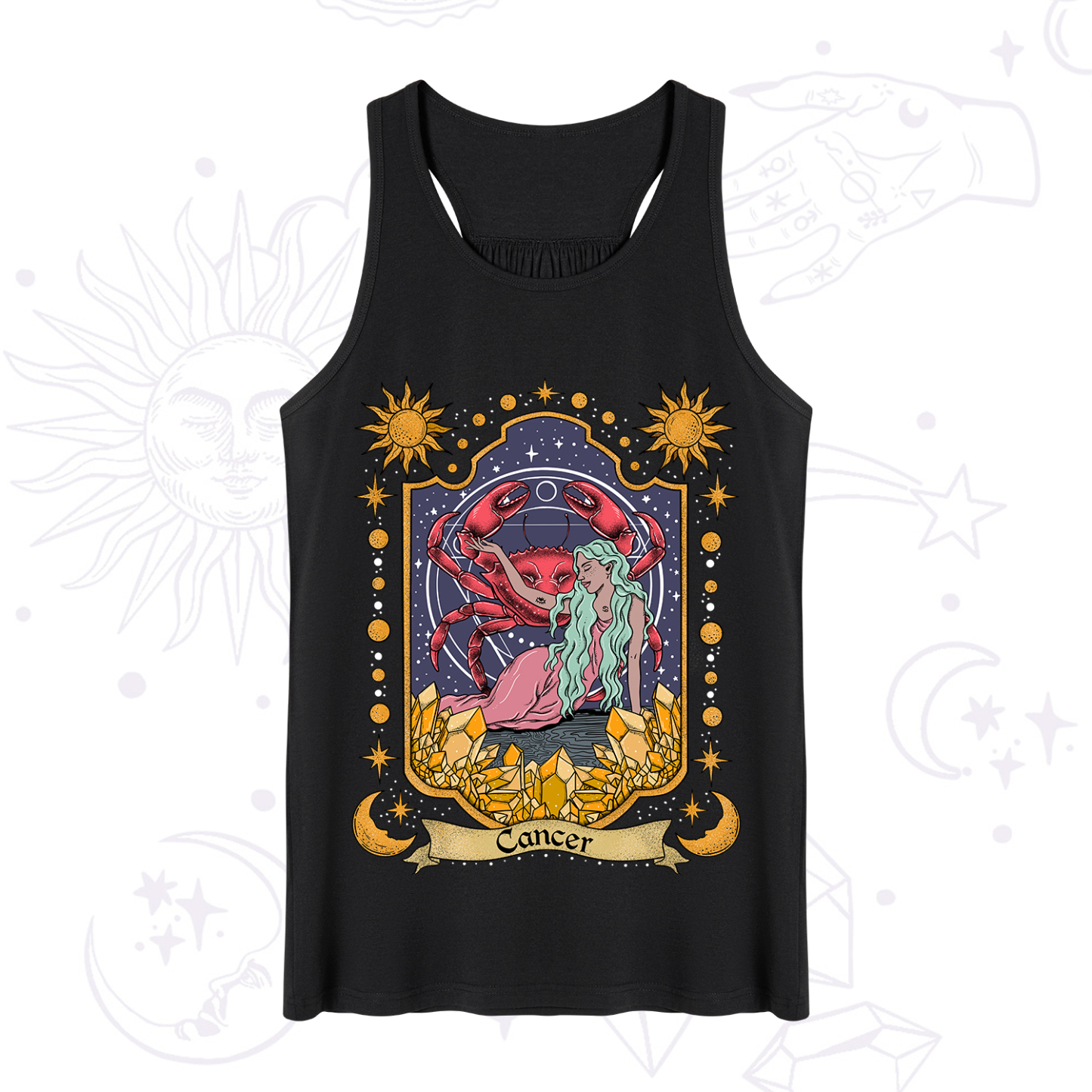 Magic Purplehecate Cancer Zodiac Tank