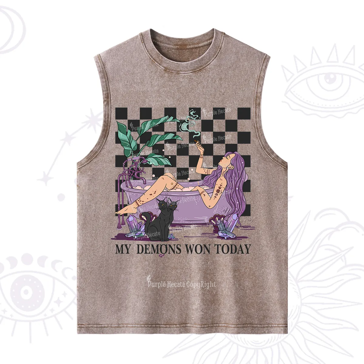 Purplehecate My Demons Won Today Washed Tank