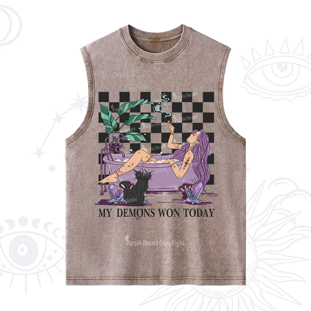 Purplehecate My Demons Won Today Washed Tank