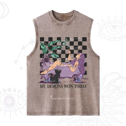 Purplehecate My Demons Won Today Washed Tank