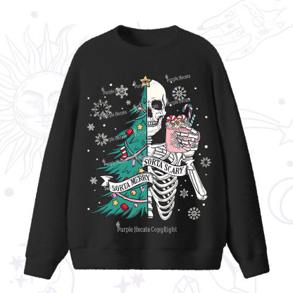 Purplehecate Sorta Merry Sorta Scary Christmas Fuzzy Ugly Sweater
