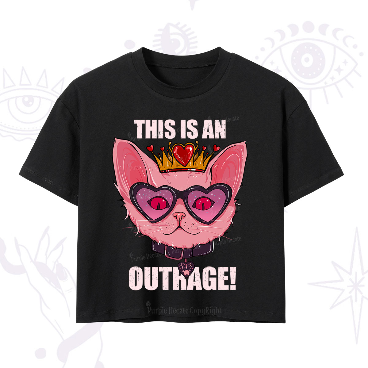 Purplehecate This is an Outrage Crop T-Shirt