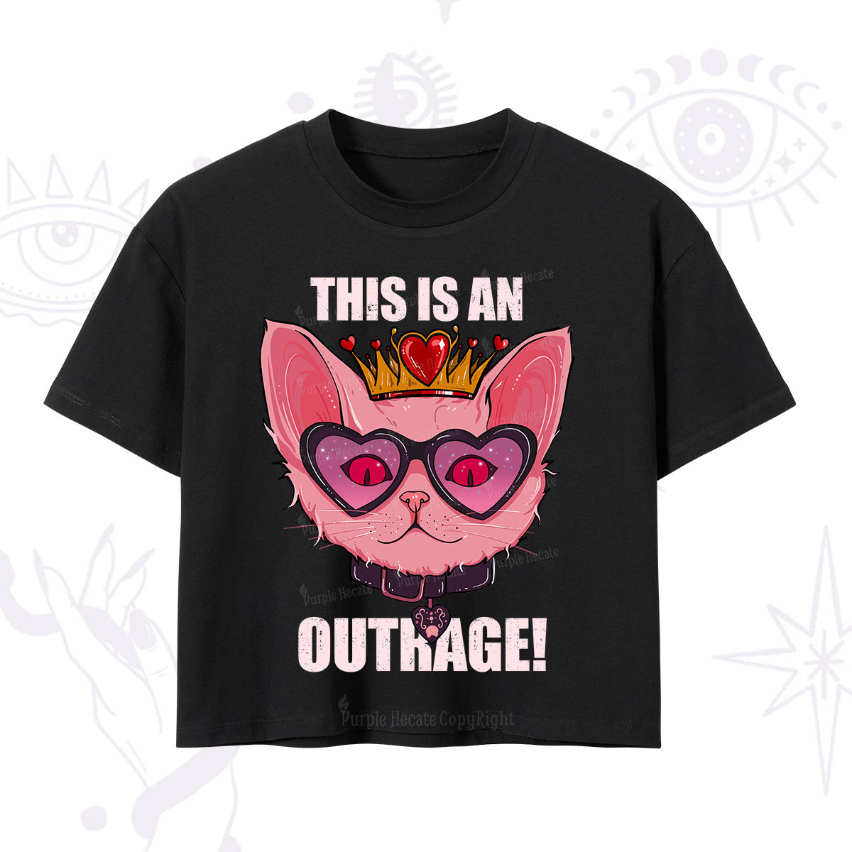 Purplehecate This is an Outrage Crop T-Shirt
