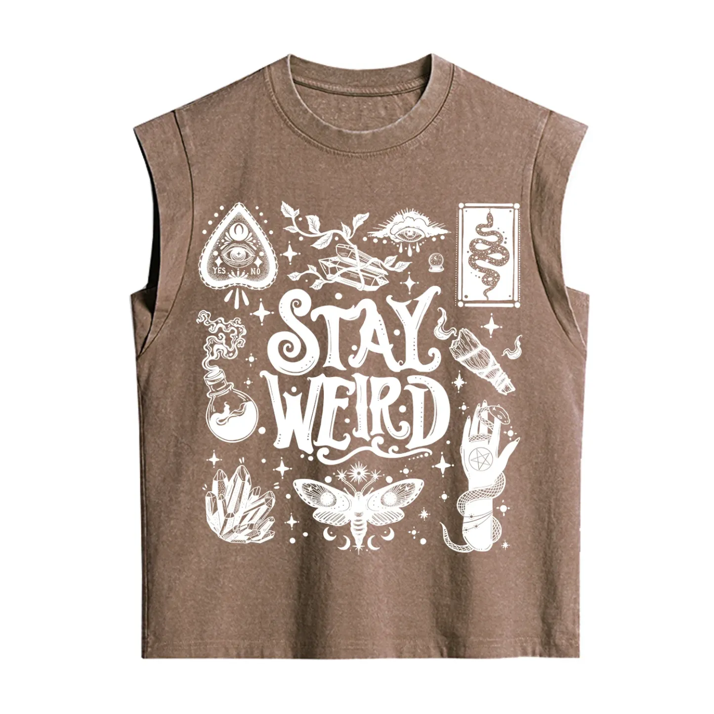 Purplehecate Stay Weird and Witchy Vintage Washed Tank
