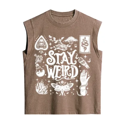 Purplehecate Stay Weird and Witchy Vintage Washed Tank