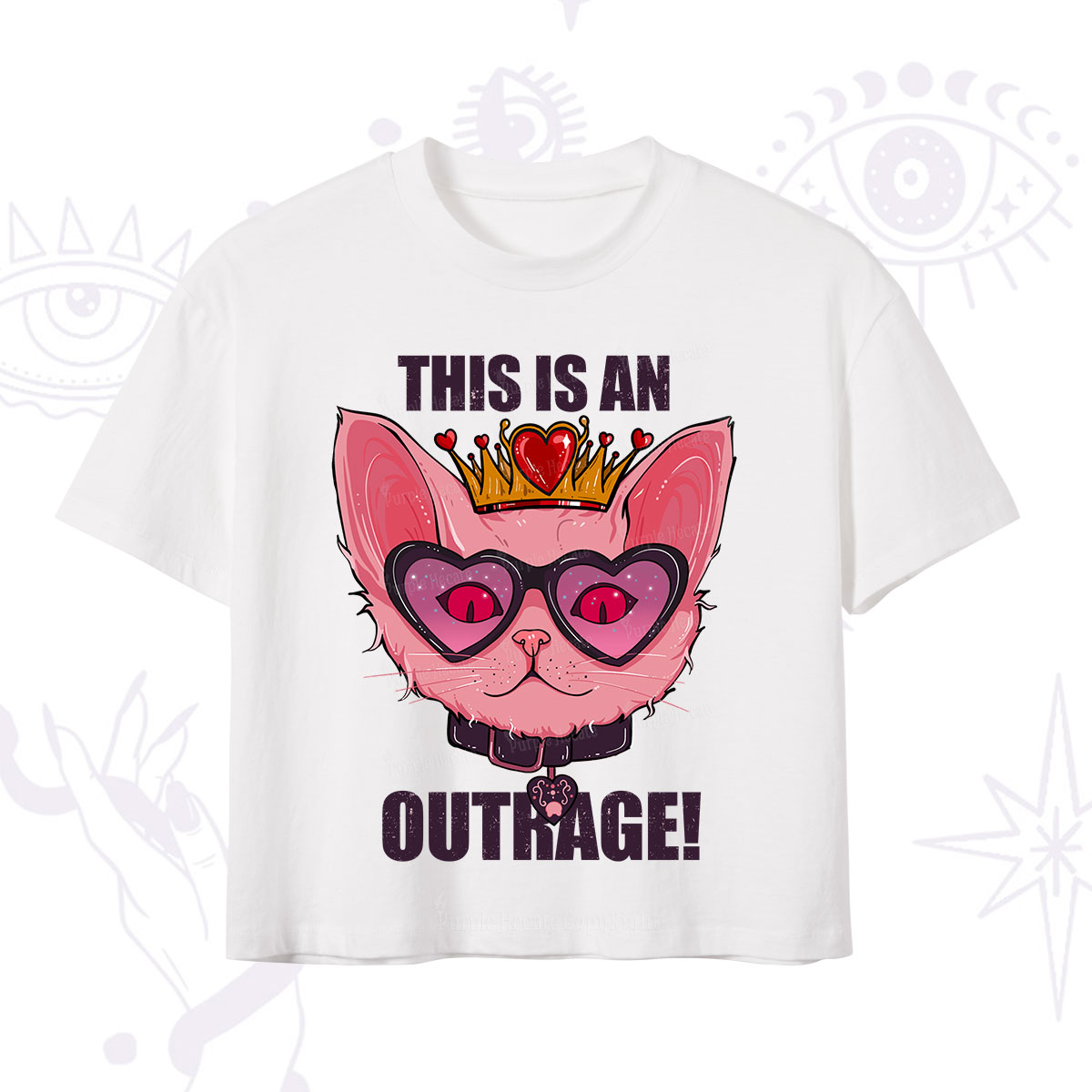 Purplehecate This is an Outrage Crop T-Shirt