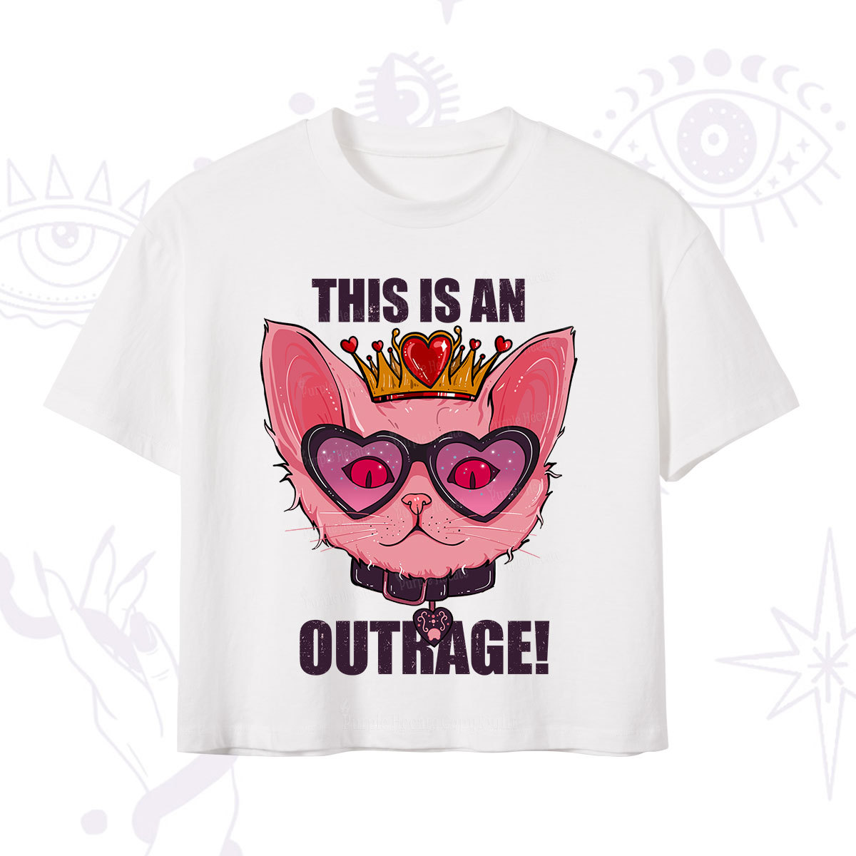 Purplehecate This is an Outrage Crop T-Shirt
