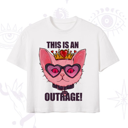 Purplehecate This is an Outrage Crop T-Shirt