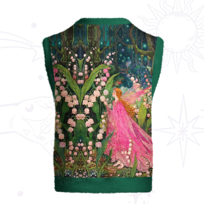 Purplehecate Mystic Secret Lily Fairy Forest Ugly Sweater Vest