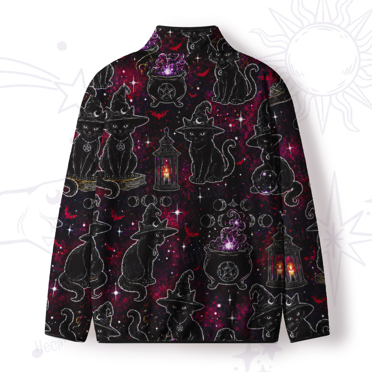 Purplehecate Brewing Black Cat Full Zip Fleece Jacket