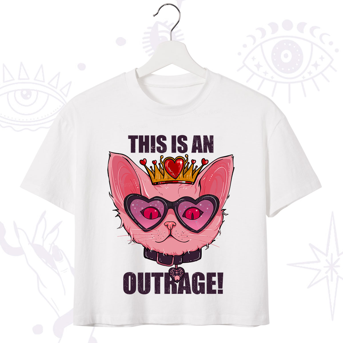 Purplehecate This is an Outrage Crop T-Shirt