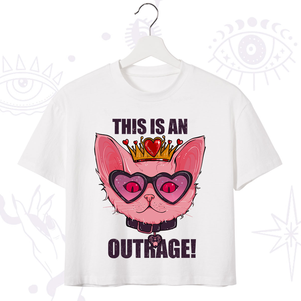 Purplehecate This is an Outrage Crop T-Shirt